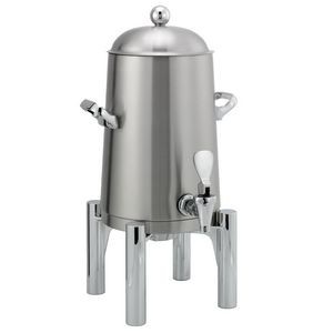 Round Flame Free™ 1.5 Gallon Thermo-Urn™ w/Domed Lid (Brushed Stainless)