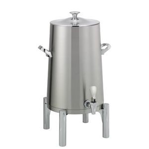 Round Flame Free™ 5 Gallon Thermo-Urn™ w/Classic Lid (Brushed Stainless)