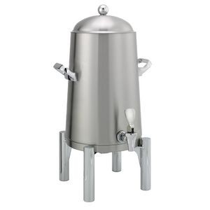 Round Flame Free™ 3 Gallon Thermo-Urn™ w/Domed Lid (Brushed Stainless)