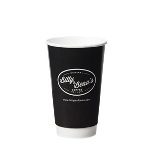 16 Oz. White Dbl Wall Paper Cup-Full Wrap
