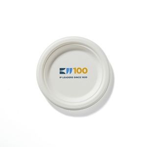 6.75" Compostable Round White Paper Plate