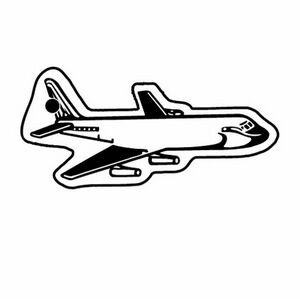 Airplane w/Little Detail Key Tag (Spot Color)