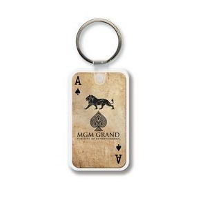 Rectangle w/Rounded Corners Key Tag - Full Color (1.5" x 2.5")