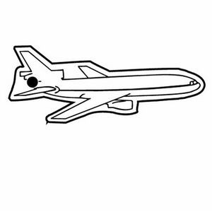 Airplane Outline Key Tag (Spot Color)