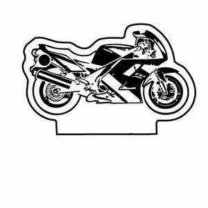 Motorcycle w/Sign Key Tag - Spot Color