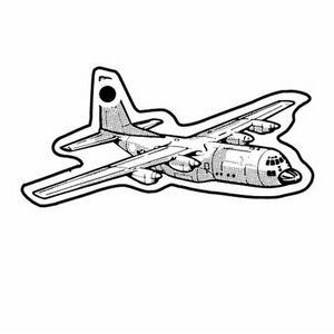Airplane w/Detail Key Tag (Spot Color)