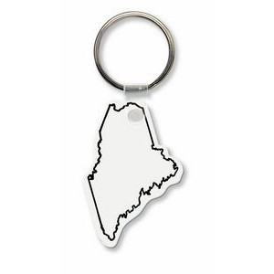 Maine State Shape Key Tag (Spot Color)