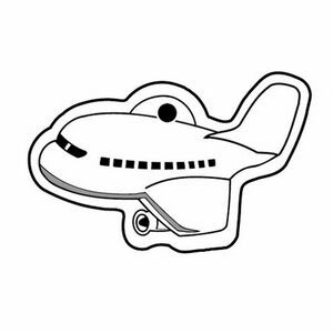 Cartoon Airplane Key Tag (Spot Color)