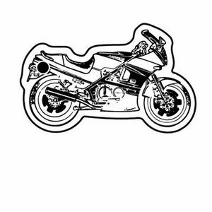 Key Tag - Ninja Motorcycle - Spot Color