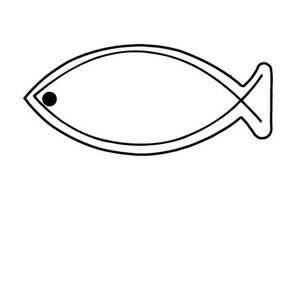 Christian Fish Symbol Key Tag (Spot Color)