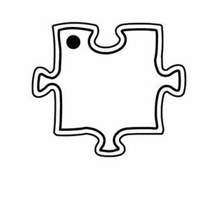 Puzzle Piece Key Tag - Spot Color