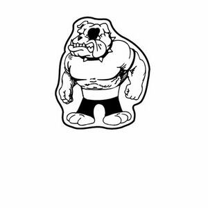 Bulldog Mascot Key Tag (Spot Color)