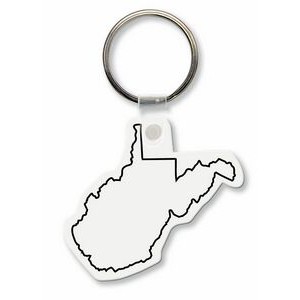 West Virginia State Shape Key Tag (Spot Color)