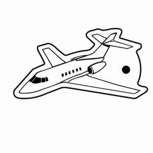 Key Tag - Private Jet Plane - Spot Color