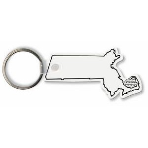 Massachusetts State Shape Key Tag (Spot Color)