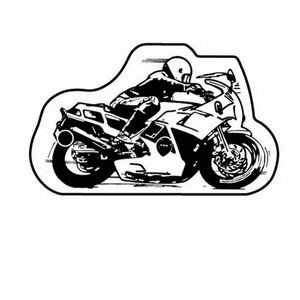 Key Tag - Motorcycle & Rider - Spot Color