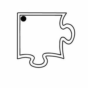 Corner Puzzle Piece Key Tag - Spot Color