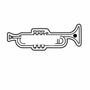 Trumpet Key Tag - Spot Color