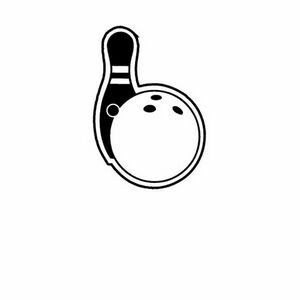 Bowling Ball & Pin Key Tag (Spot Color)