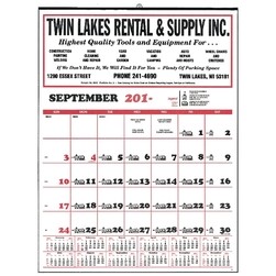 Contractor's 12-Sheet Calendar (Thru 4/30)
