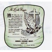 Palm Leaf "The Lord's Prayer" Fan - Protestant