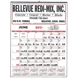 Contractor's 12-Sheet Calendar w/ Job Memo Lines (After 5/1)