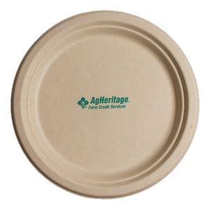 6.75" Kraft Round Compostable Paper Plate