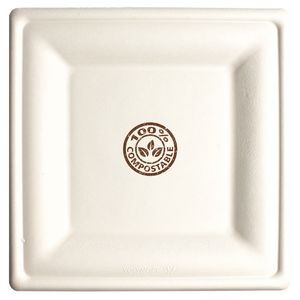 10" Square Compostable Paper Plate