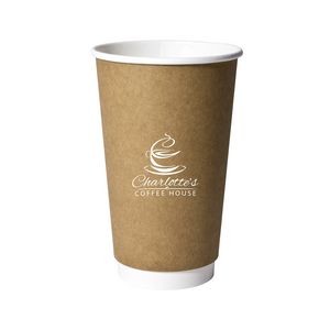 16 Oz. Kraft Double Wall Insulated Paper Cup (Petite Line)