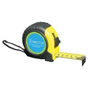 25' retractable Tape Measure with wrist strap and belt clip; Full Color Imprint