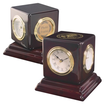 Clock - Swivel Multi-Function weather station Desk Clock with photo frame