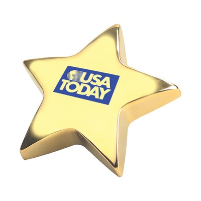 Gold Star Paper Weight