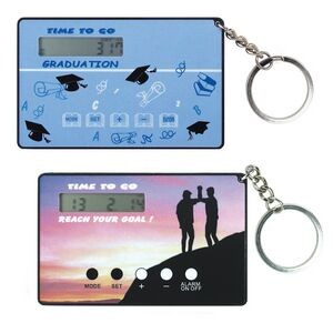 Card Size Countdown Clock with Key Ring