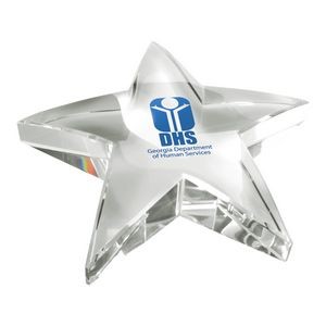Optical Crystal Star Paperweight Trophy Award