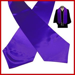 Blank Violet Purple Graduation Stole