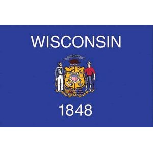 Wisconsin Spectramax™ Nylon State Flag (8'X12')