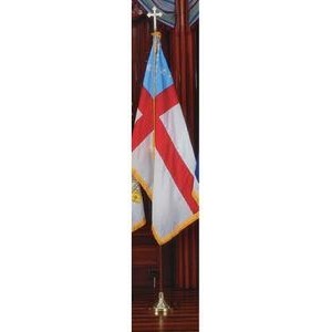 Deluxe Crown™ Episcopal Flag Presentation Set With 8' Oak Flagpole