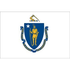 Massachusetts Spectrapro™ Polyester State Flag (4'X6')