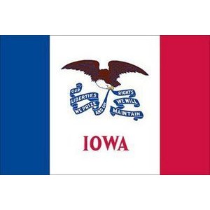 Iowa Spectrapro™ Polyester State Flag (4'X6')