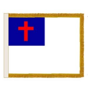 Deluxe Crown™ Indoor Christian Flag
