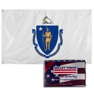Massachusetts Spectramax™ Nylon State Flag (3'X5')