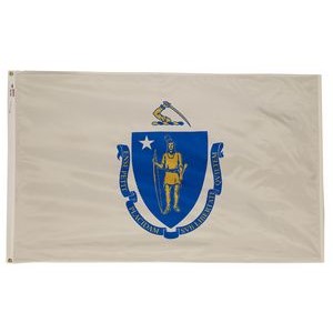 Massachusetts Spectramax™ Nylon State Flag (5'X8')