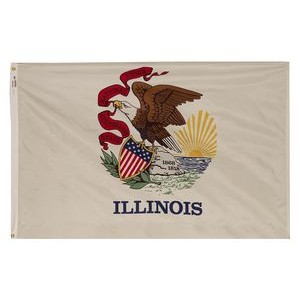 Illinois Spectramax™ Nylon State Flag (5'X8')