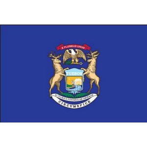 Michigan Spectrapro™ Polyester State Flag (4'X6')