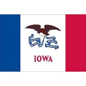Iowa Spectrapro™ Polyester State Flag (3'X5')