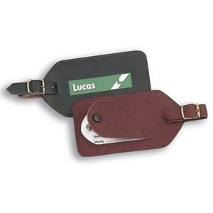 Luggage Tag w/Button Security Flap