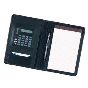 Bonded Leather Eagle Junior Desk Portfolio w/Calculator