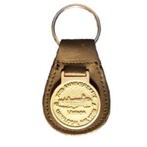 Cast Antique Pewter Medallion Key Tag