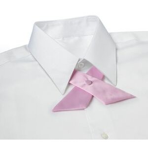 Pink Polyester Satin Crossover Tie