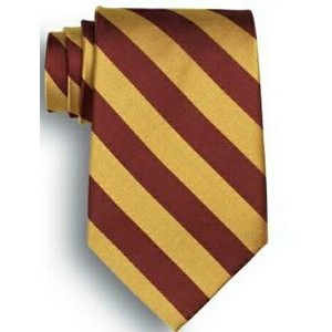 School Signature Stripes Tie - Maroon/Gold